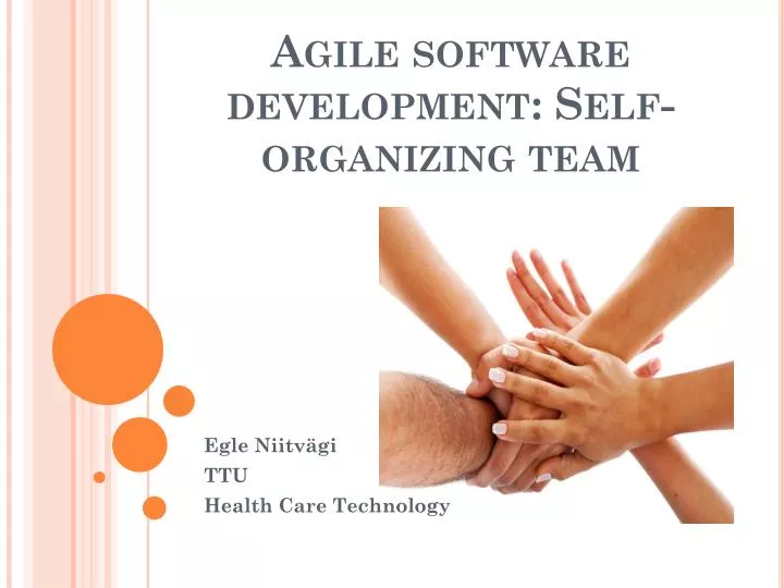 agile software development self organizing team