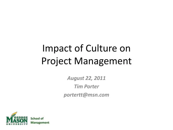 impact of culture on project management