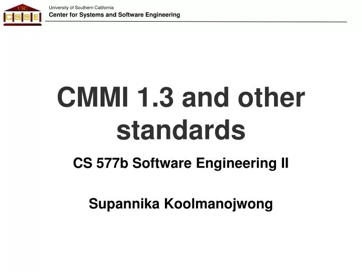 cmmi 1 3 and other standards