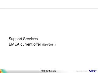 Support Services EMEA current offer (Nov/2011)