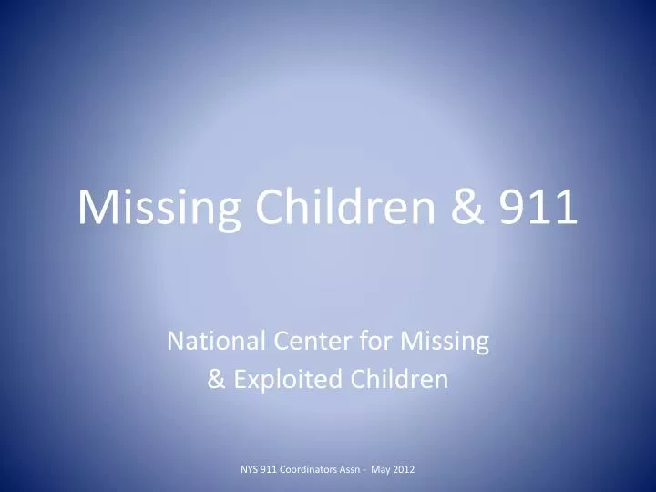 missing children 911