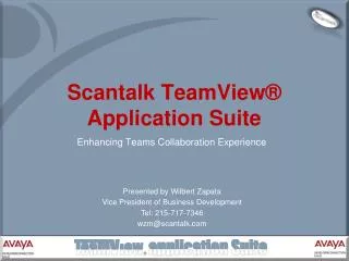 Scantalk TeamView® Application Suite