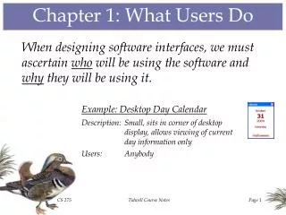Chapter 1: What Users Do