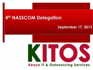 4 th NASSCOM Delegation September 17, 2013