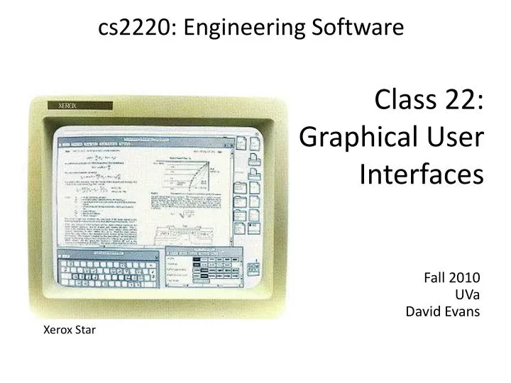 class 22 graphical user interfaces