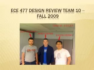 ECE 477 Design Review Team 10  Fall 2009