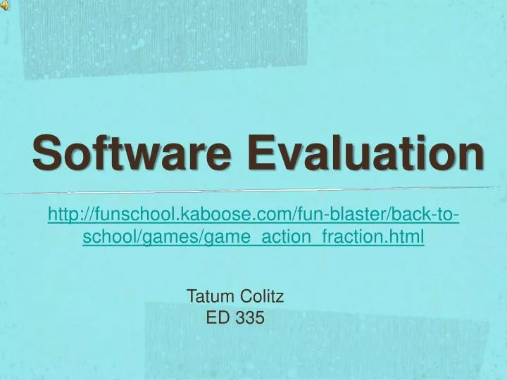 software evaluation