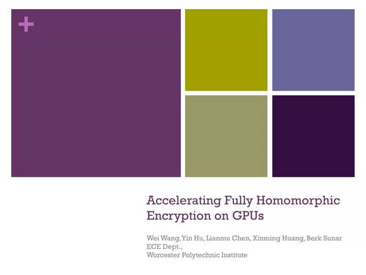 accelerating fully homomorphic encryption on gpus