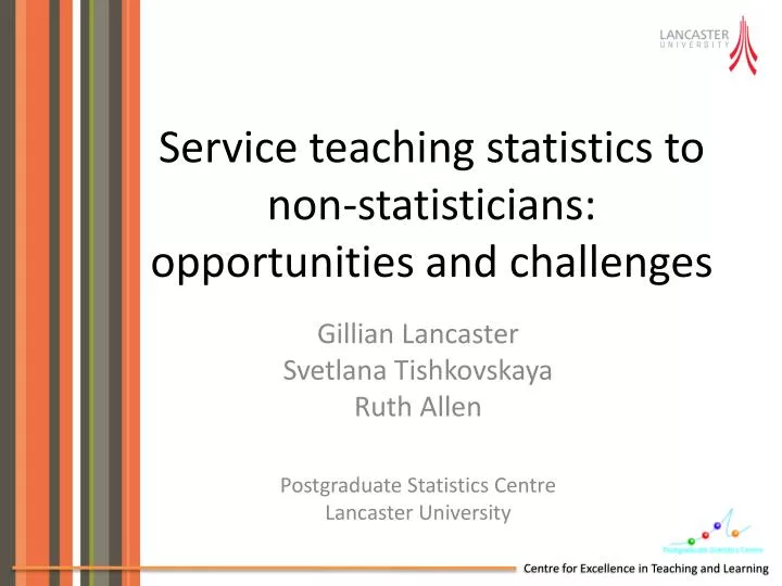 service teaching statistics to non statisticians opportunities and challenges