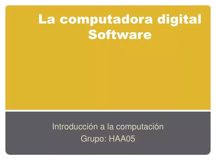 la computadora digital software