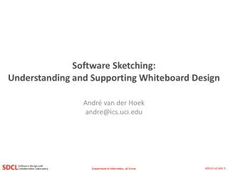 Software Sketching: Understanding and Supporting Whiteboard Design