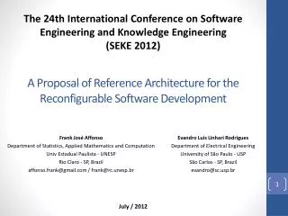 A Proposal of Reference Architecture for the Reconfigurable Software Development