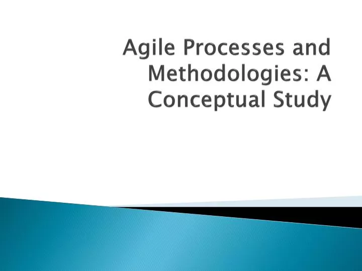 agile processes and methodologies a conceptual study