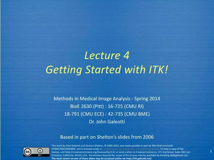 lecture 4 getting started with itk