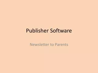 Publisher Software