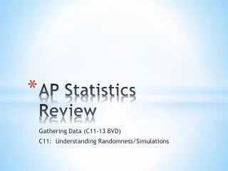 AP Statistics Review