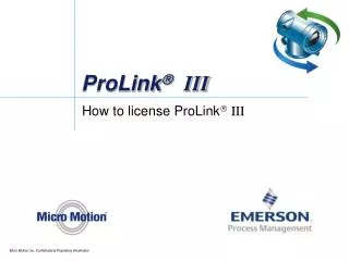 ProLink ? III