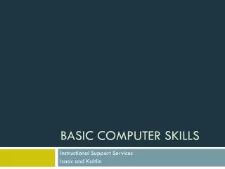 Basic Computer Skills