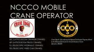 NCCCO MOBILE CRANE OPERATOR