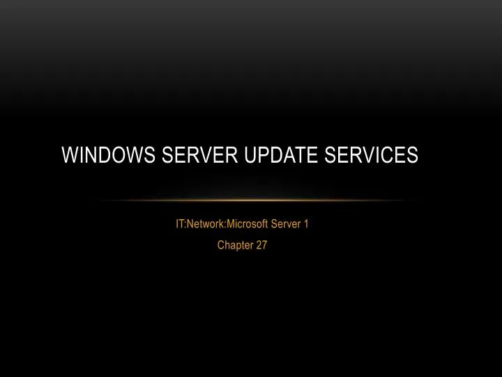 windows server update services