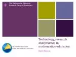 Technology, research and practice in mathematics education - slide 1