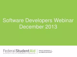 Software Developers Webinar December 2013