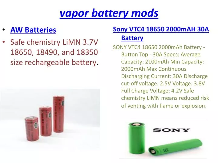 vapor battery mods