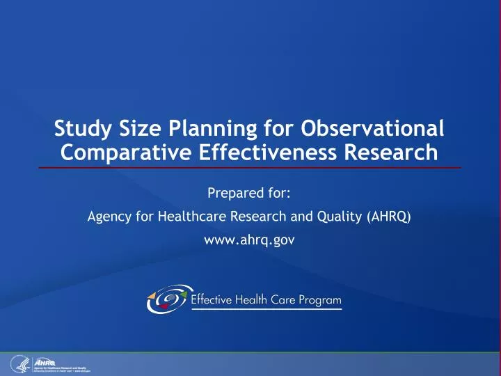 study size planning for observational comparative effectiveness research