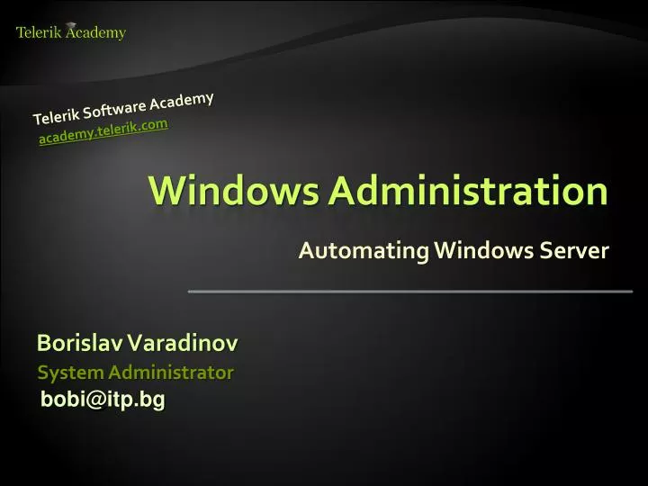windows administration