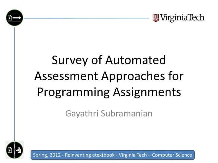 survey of automated assessment approaches for programming assignments