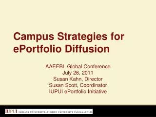 Campus Strategies for ePortfolio Diffusion