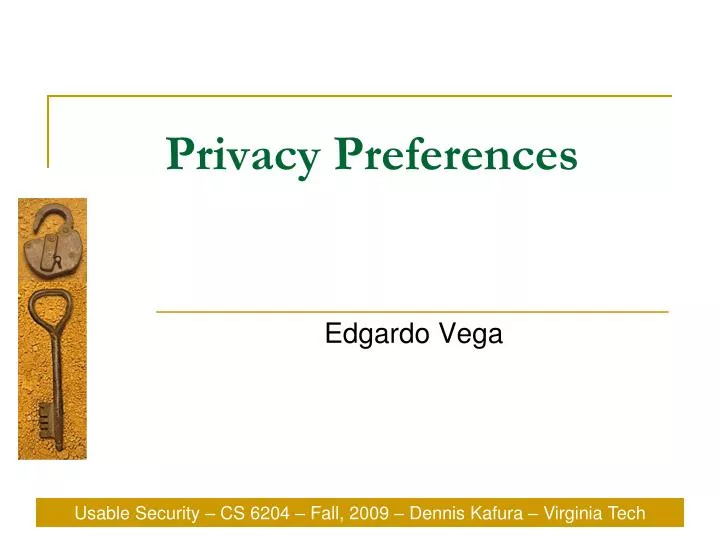 privacy preferences