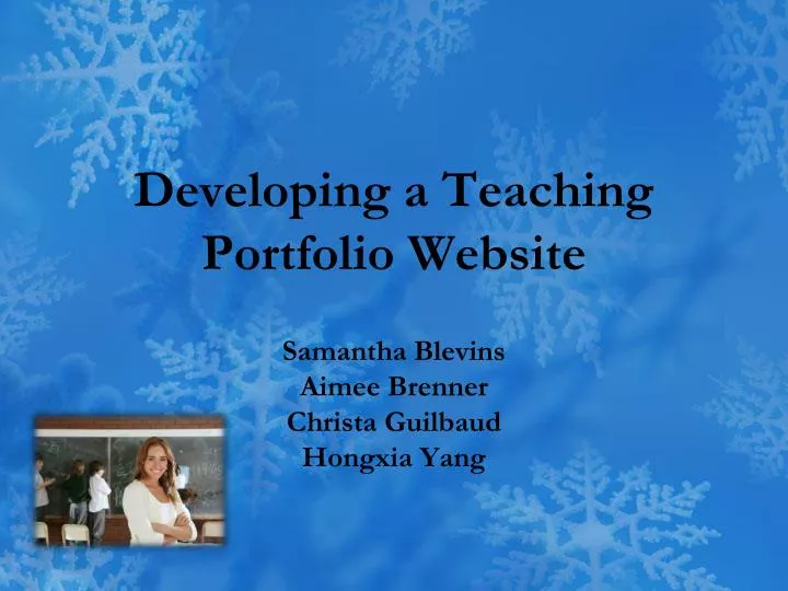 developing a teaching portfolio website