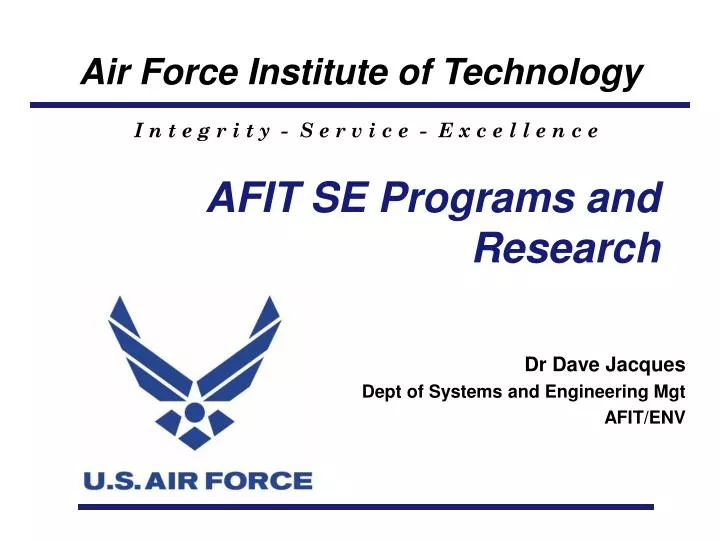 afit se programs and research