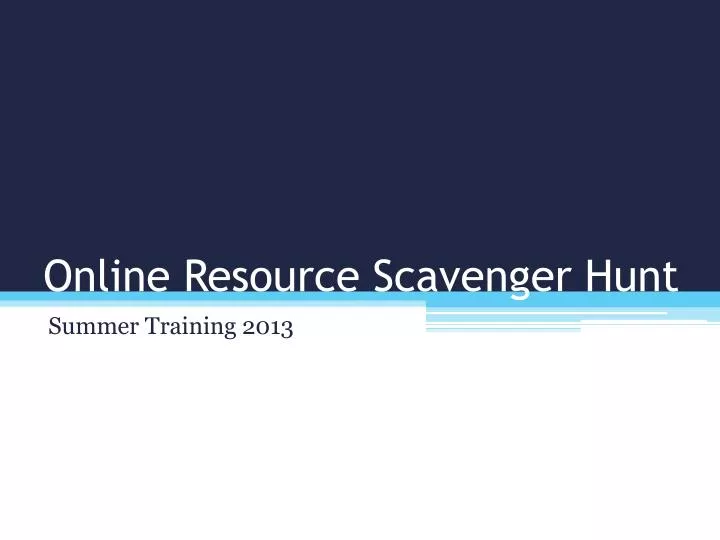 online resource scavenger hunt