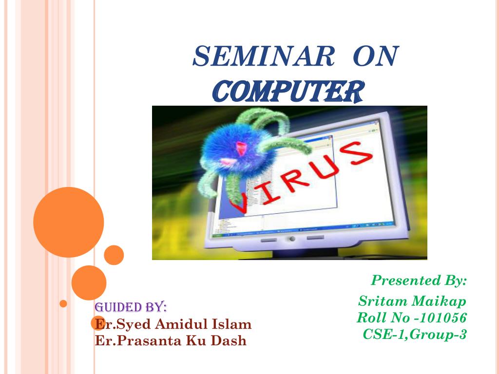 PPT - SEMINAR ON COMPUTER VIRUSES PowerPoint Presentation, free ...