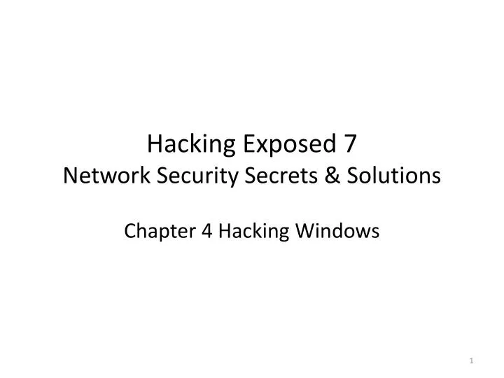 hacking exposed 7 network security secrets solutions
