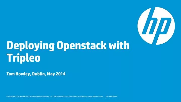 deploying openstack with tripleo