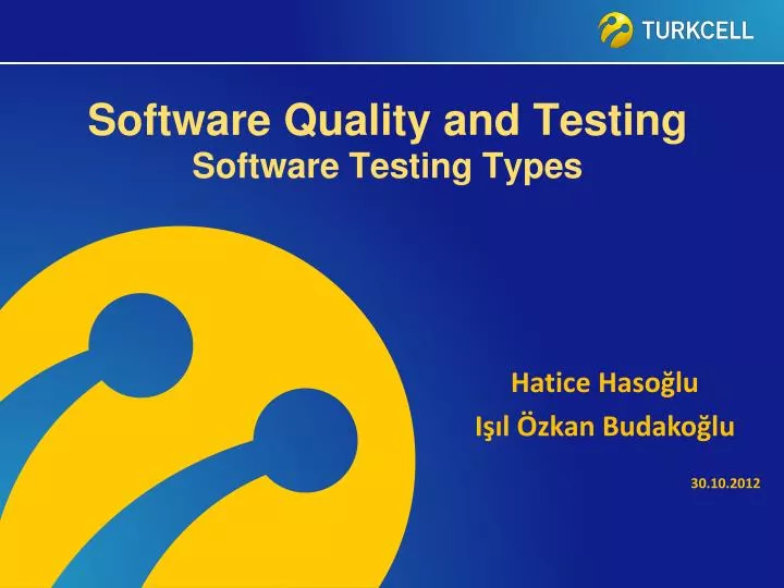 software quality and testing software testing types