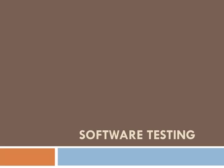 software testing