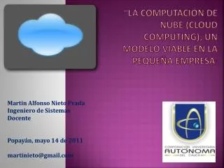 la computaci n de nube cloud computing un modelo viable en la peque a empresa