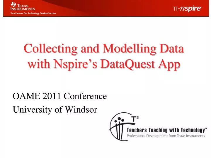 collecting and modelling data with nspire s dataquest app