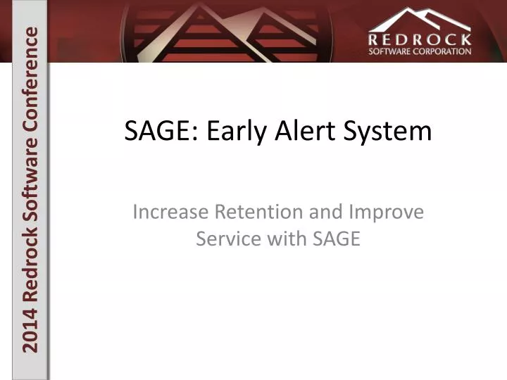 sage early alert system