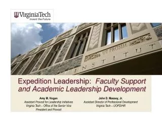 Expedition Leadership: Faculty Support and Academic Leadership Development