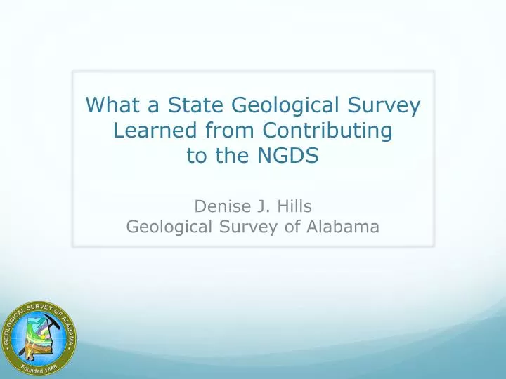 what a state geological survey learned from contributing to the ngds