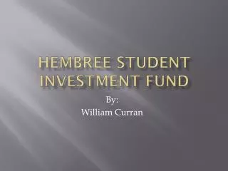 Hembree Student Investment Fund