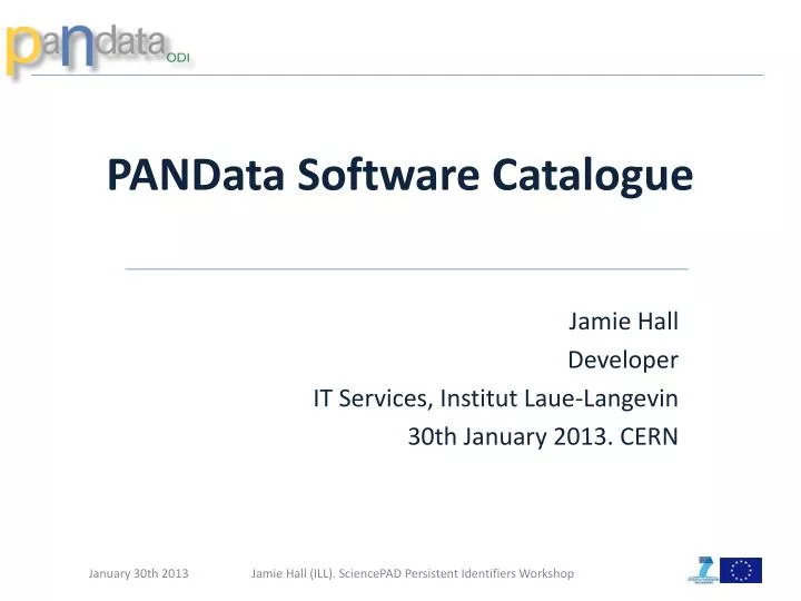 pandata software catalogue