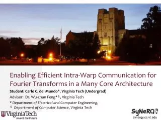 Enabling Efficient Intra-Warp Communication for Fourier Transforms in a Many Core Architecture