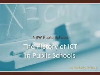 The History of ICT in Public Schools