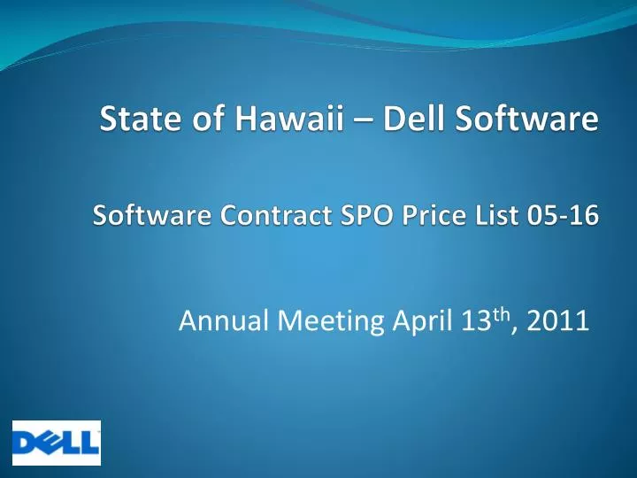 state of hawaii dell software software contract spo price list 05 16